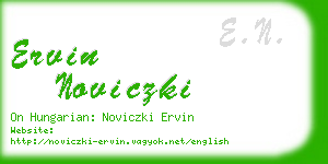 ervin noviczki business card